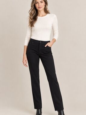 Calvin Klein Black Stretch Work Pants  14 Minimal Chic Quiet Luxury Old Money